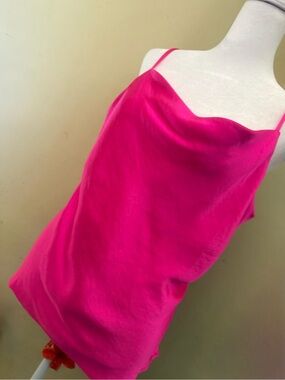Skies Are Blue Hot Pink Cowl Neck Camisole